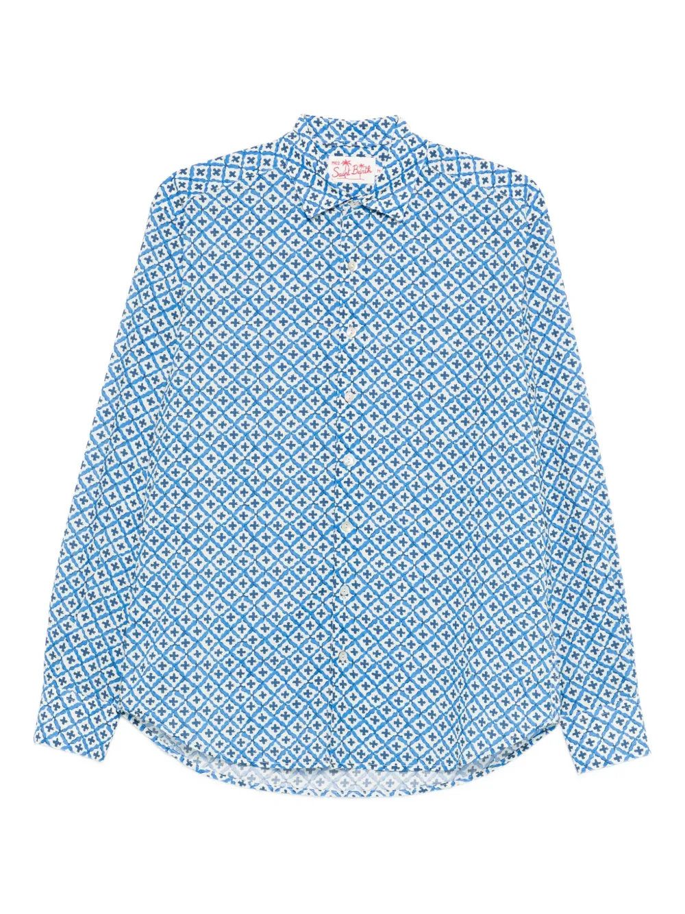 MC2 Saint Barth geometric-print shirt Blauw
