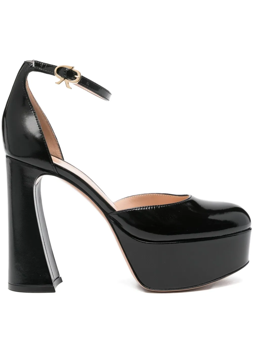 Gianvito Rossi 120mm platform ankle-strap heeled pumps Zwart
