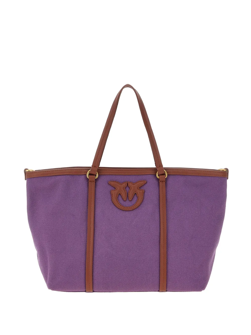 Pinko Logo-patch Cotton Canvas Tote Bag