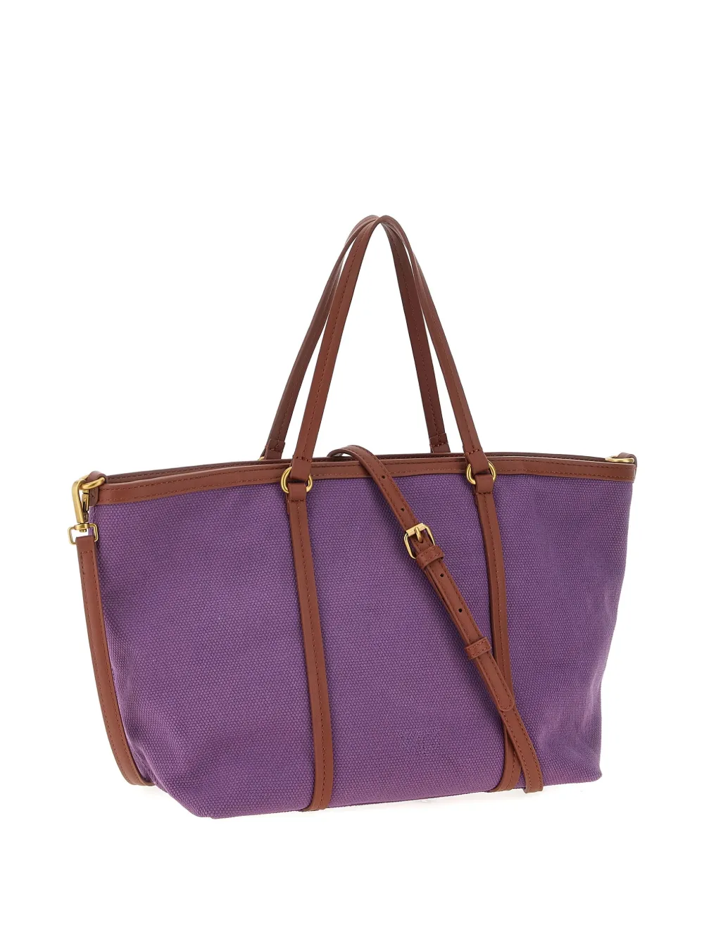 Pinko Logo-patch Cotton Canvas Tote Bag