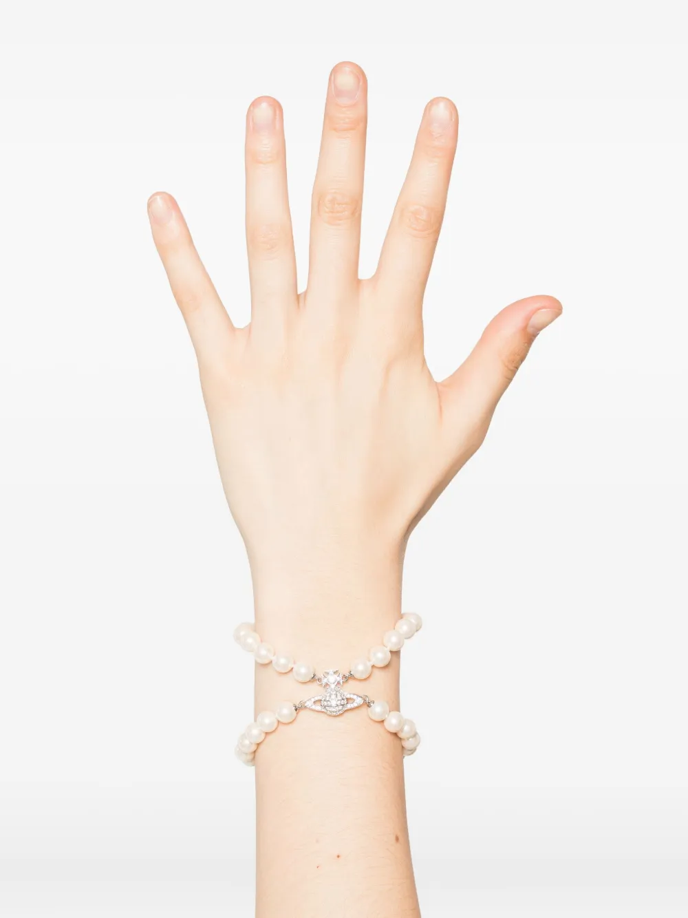 Vivienne Westwood Orb verfraaide armband - Zilver
