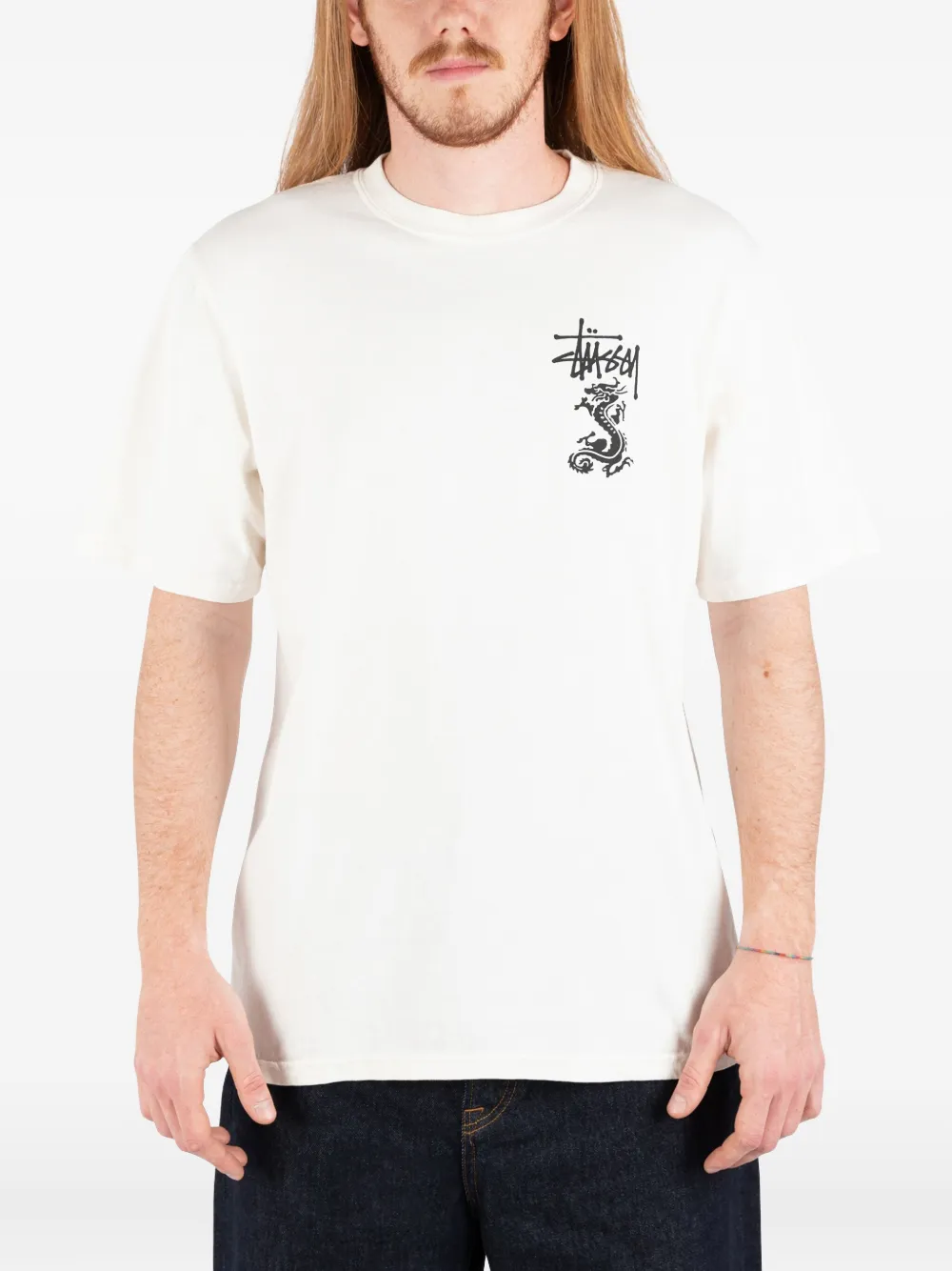 Stüssy playera con gráfico de dragón | neutro | Image 1