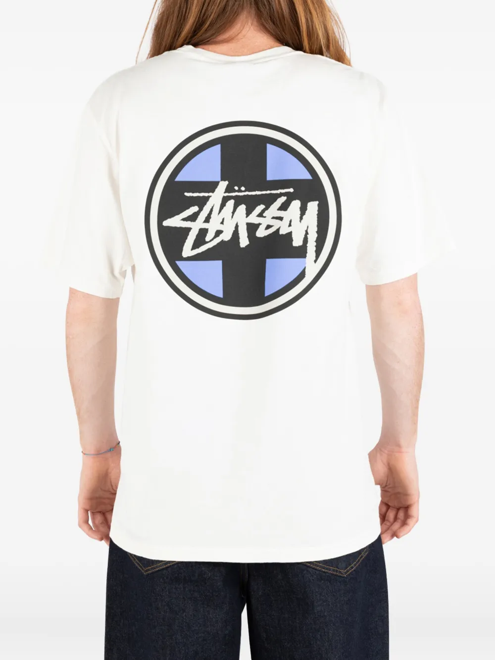 Stüssy T-shirt met logoprint Beige