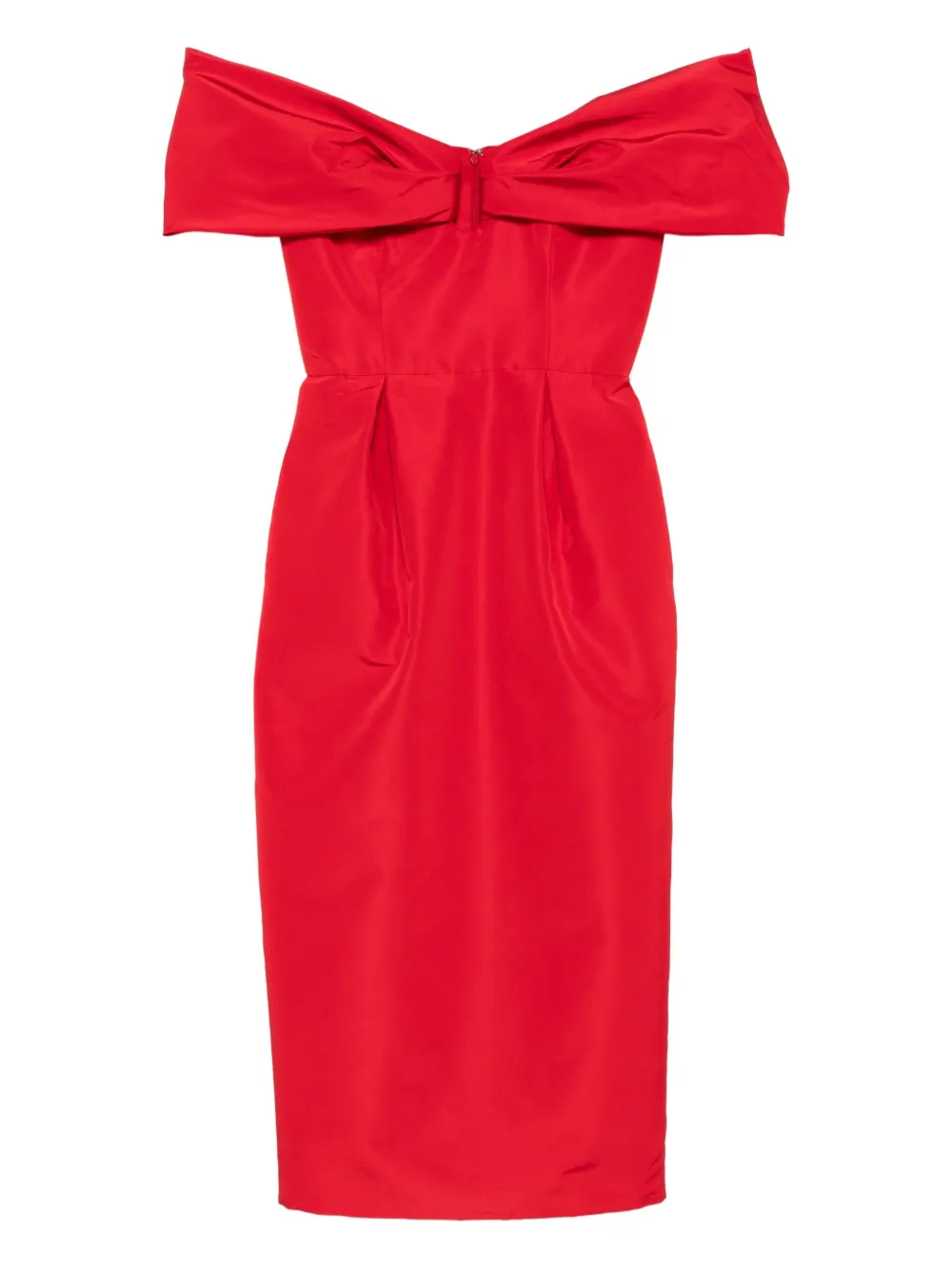 Carolina Herrera Off-shoulder Dress In Red