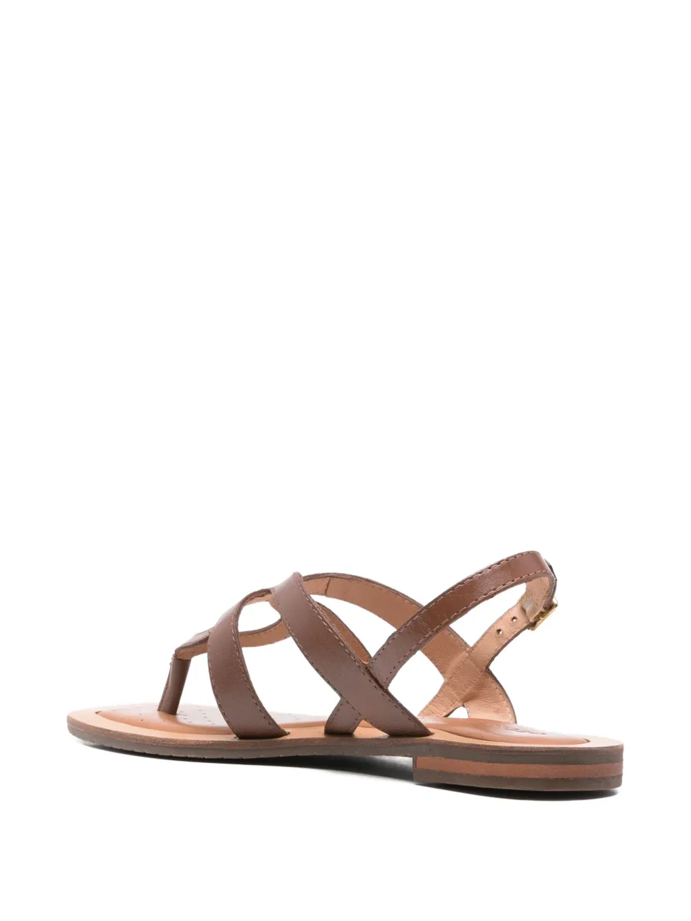 Geox Sozy leather buckled sandals Brown