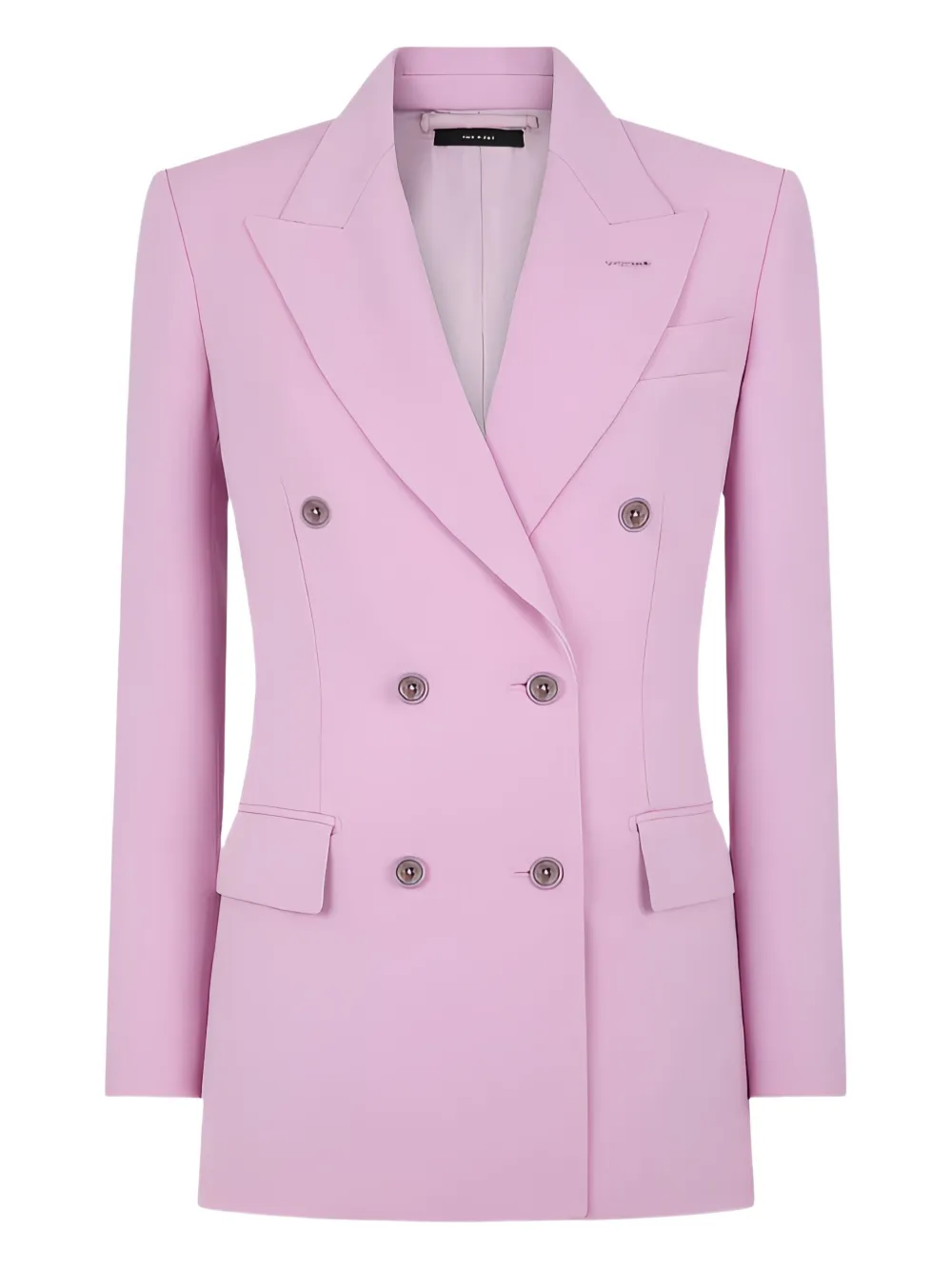peak lapel double-breasted blazer
