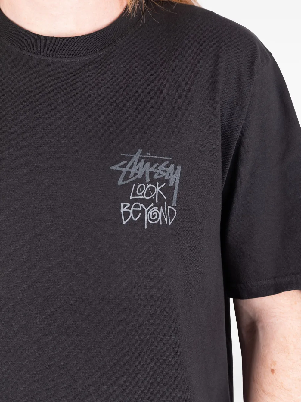 Stussy Graphic-print T-shirt In Black