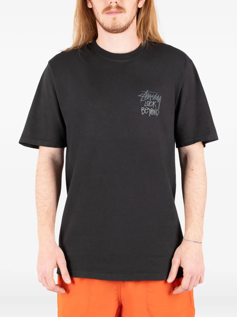 Stussy Graphic-print T-shirt In Black