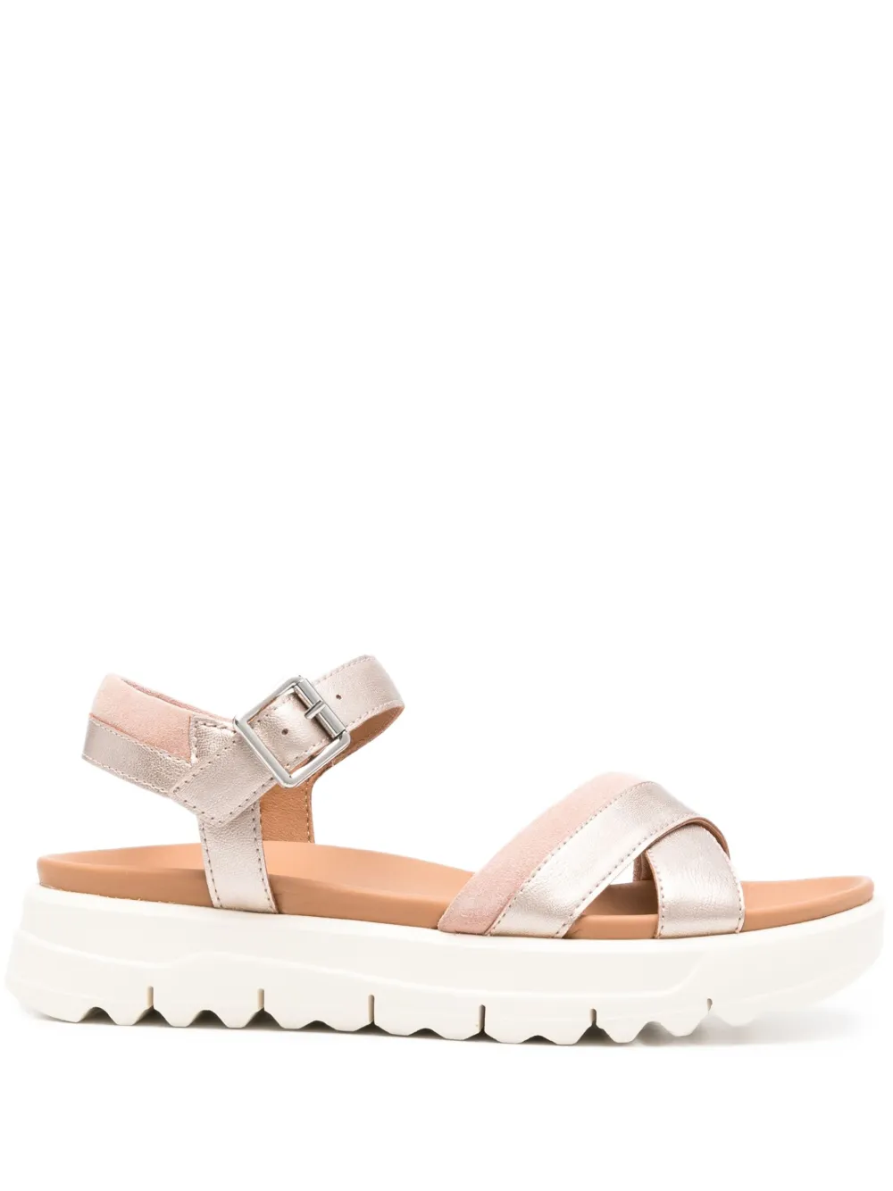 Geox Xand 2.1 buckled cross-strap sandals Pink