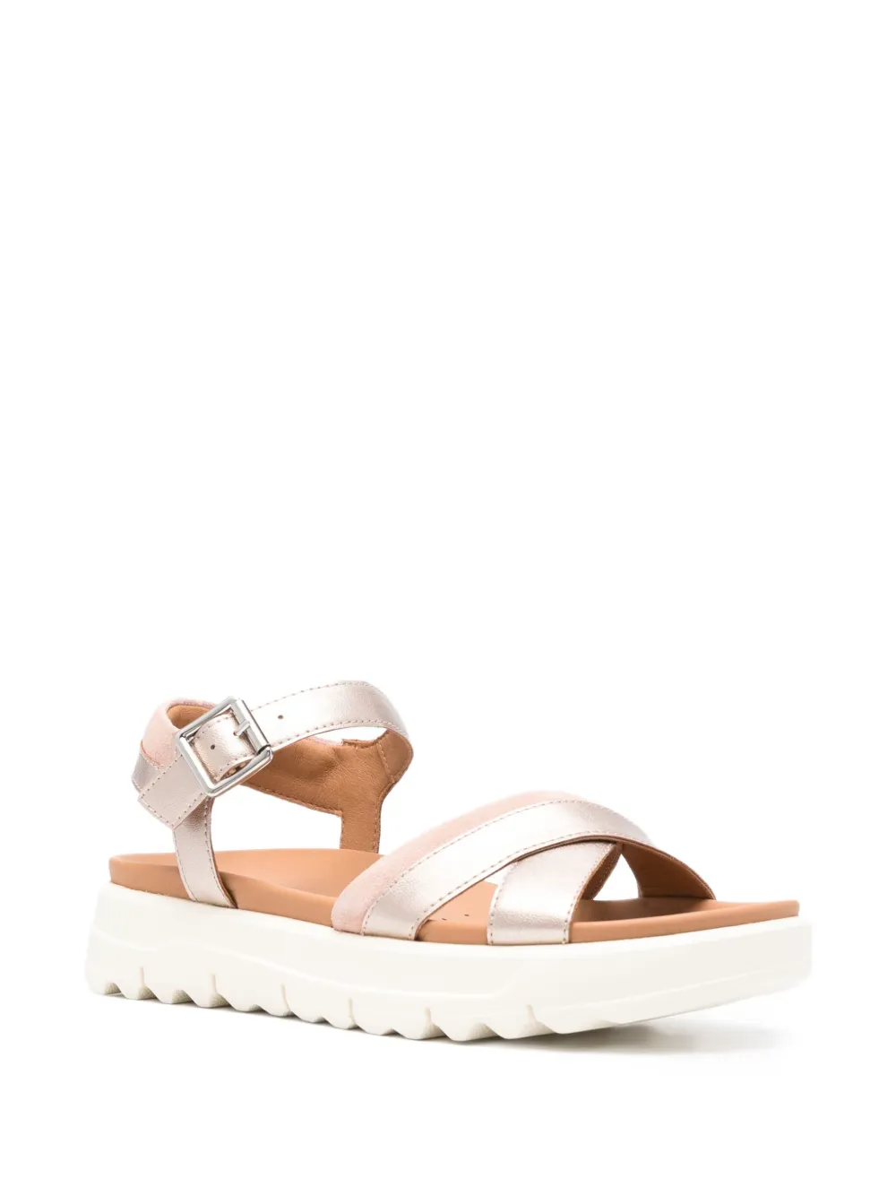 Geox Xand 2.1 buckled cross-strap sandals Pink