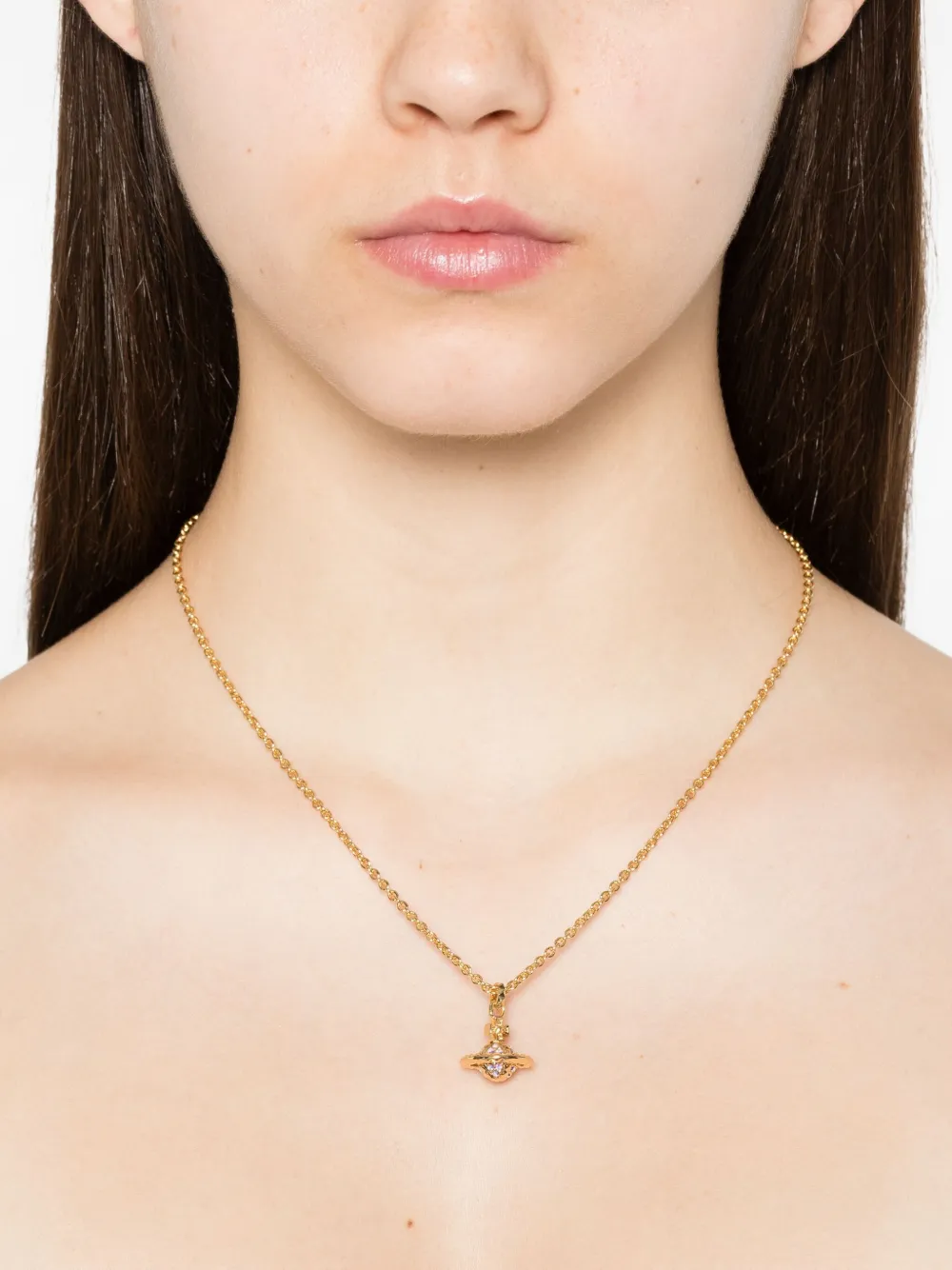 Vivienne Westwood Schakelhalsketting met Orb-hanger - Goud