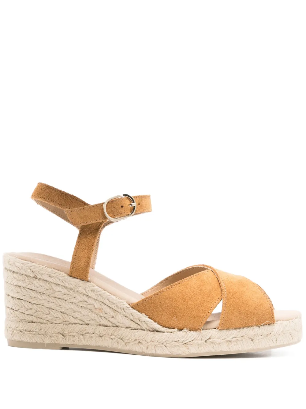 Geox Gelsa ankle-strap wedge espadrilles Geel