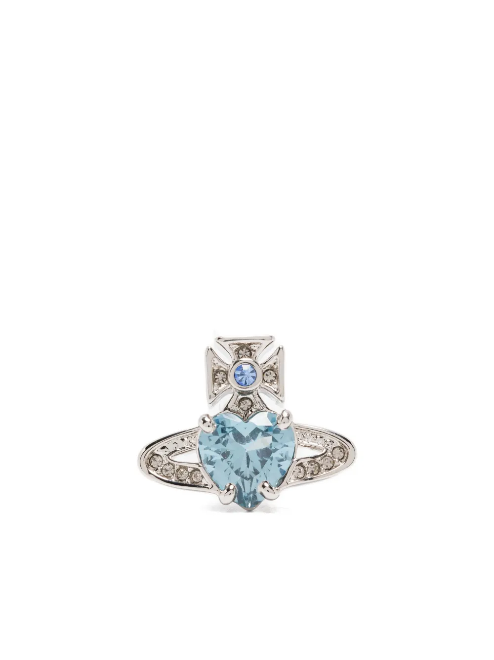 Vivienne Westwood heart-shaped-stone earrings - Argento