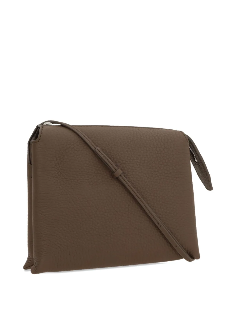 The Row Nu Twin Crossbody In Lux Grained Calfskin In Brown