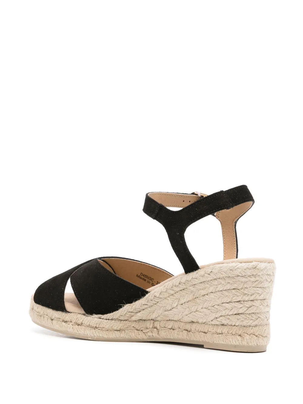Geox Gelsa ankle-strap wedge espadrilles Zwart