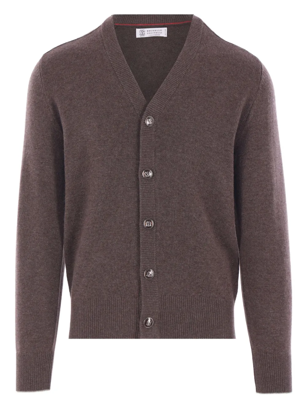 Brunello Cucinelli button-front ribbed cardigan Bruin