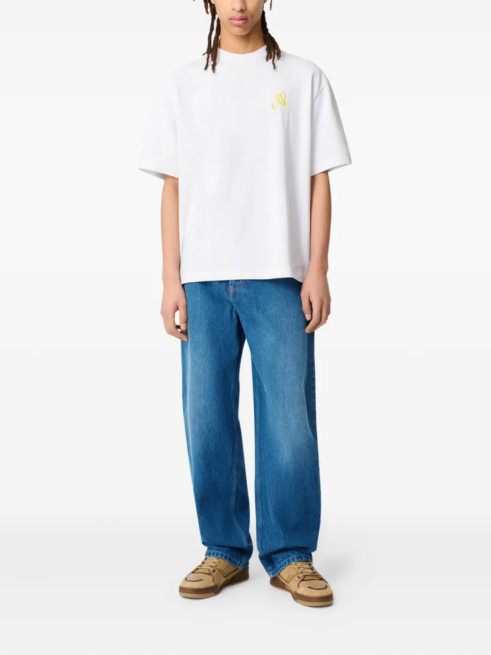Axel Arigato Stitch A short-sleeves logo T-shirt - Wit