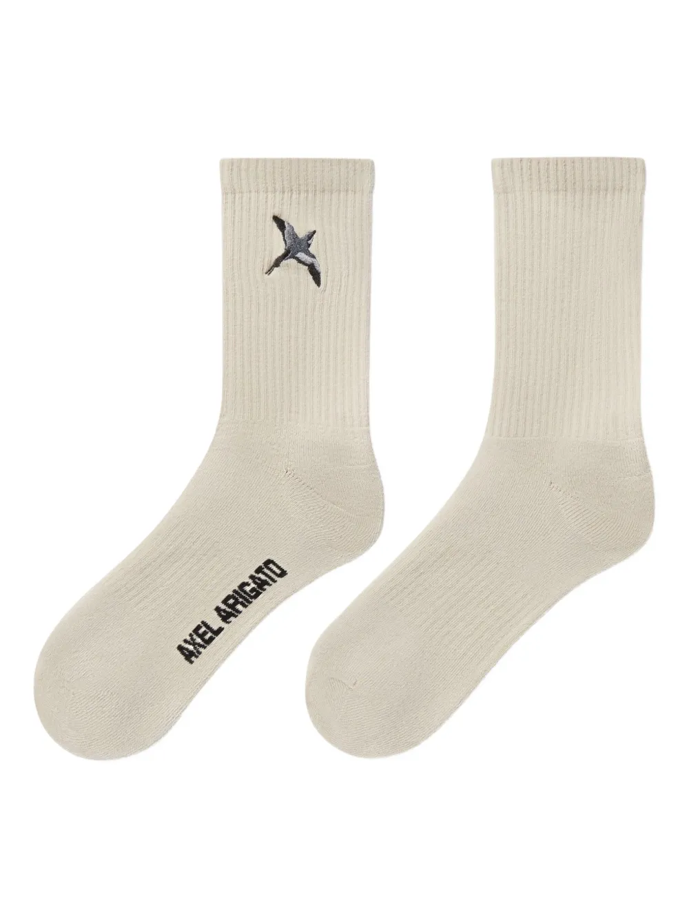 Axel Arigato chaussettes côtelées à broderies | tons neutres | Image 1
