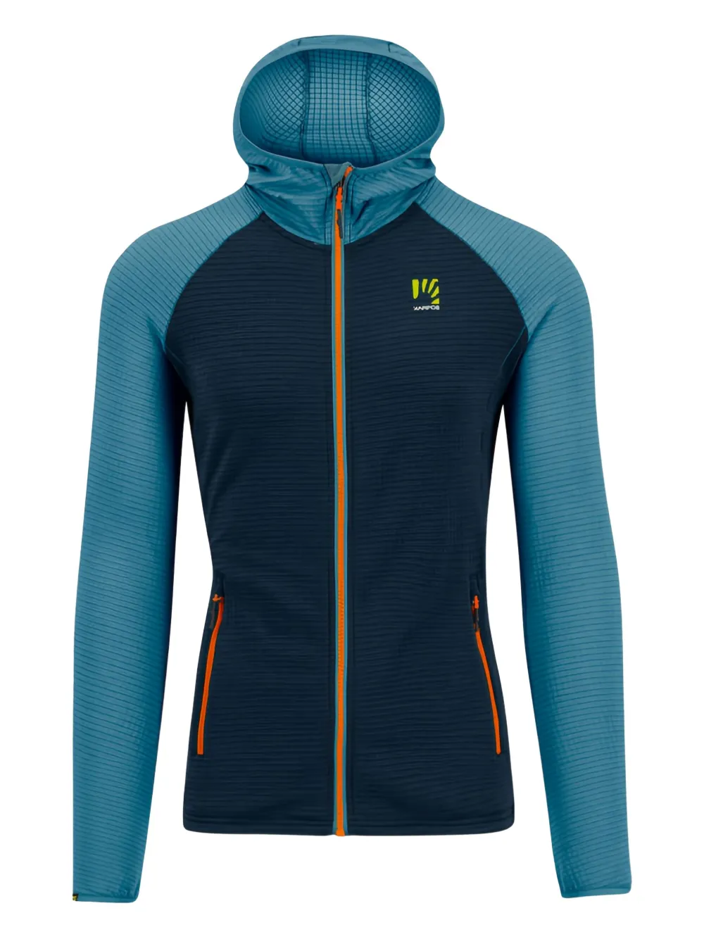 KARPOS Ambrizzola textured hooded zip-up jacket Blauw