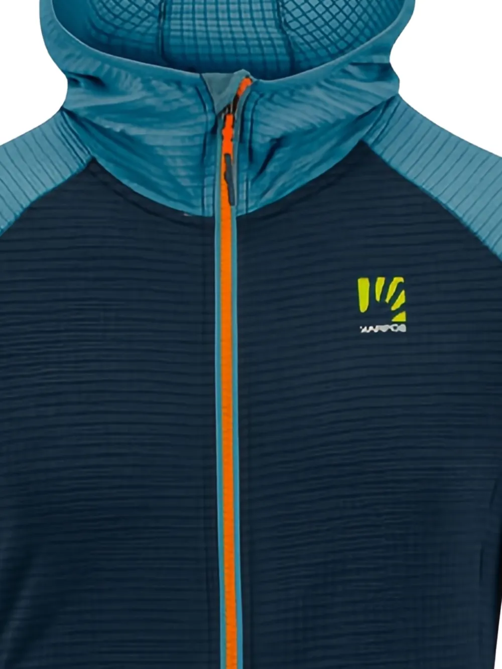 KARPOS Ambrizzola jack met textuur capuchon en rits Blauw