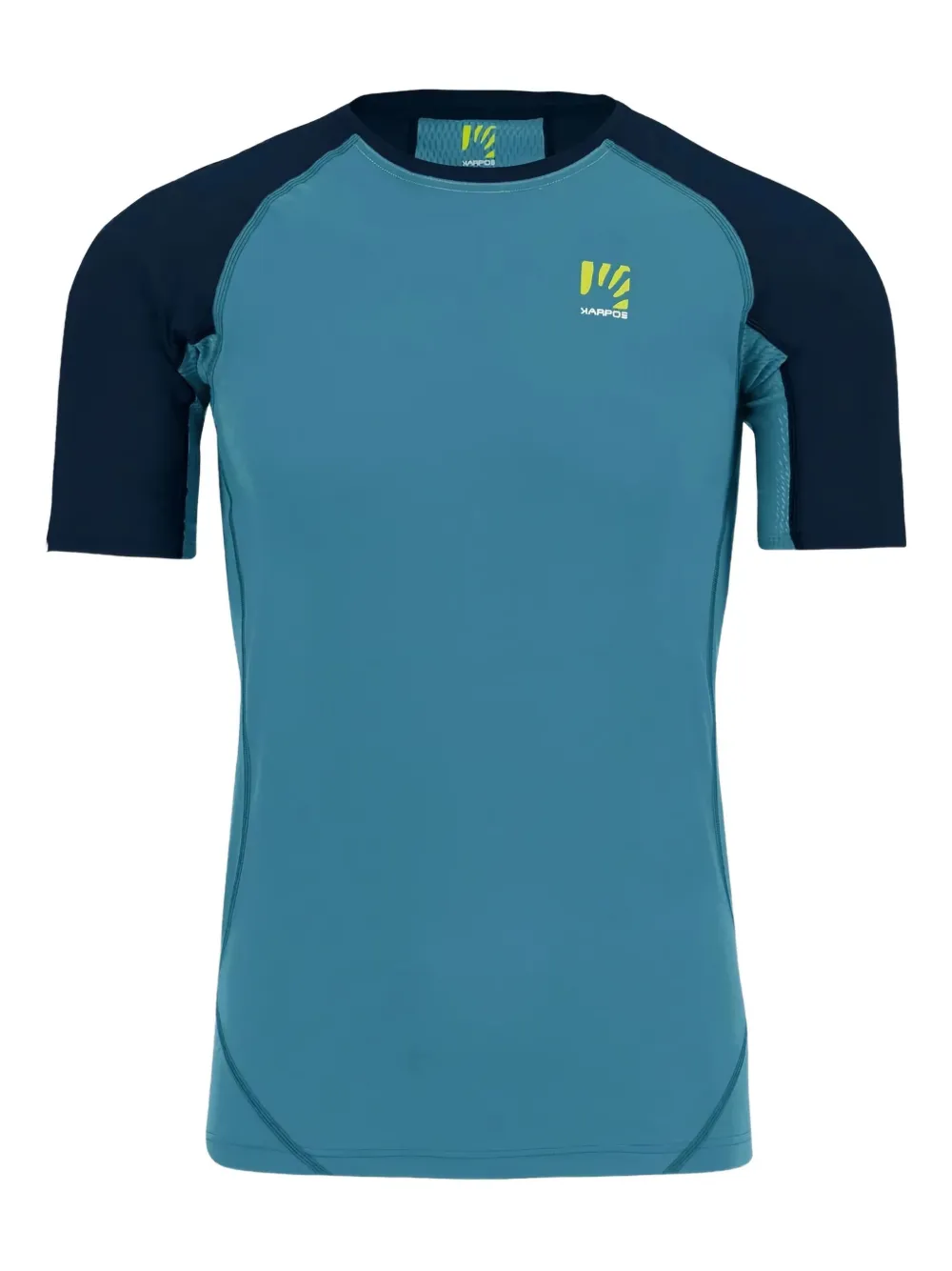 contrast-panel short-sleeve T-shirt
