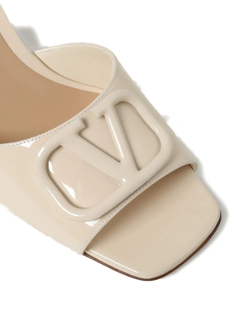 Valentino Garavani 60mm VLogo block-heel sandals Neutrals