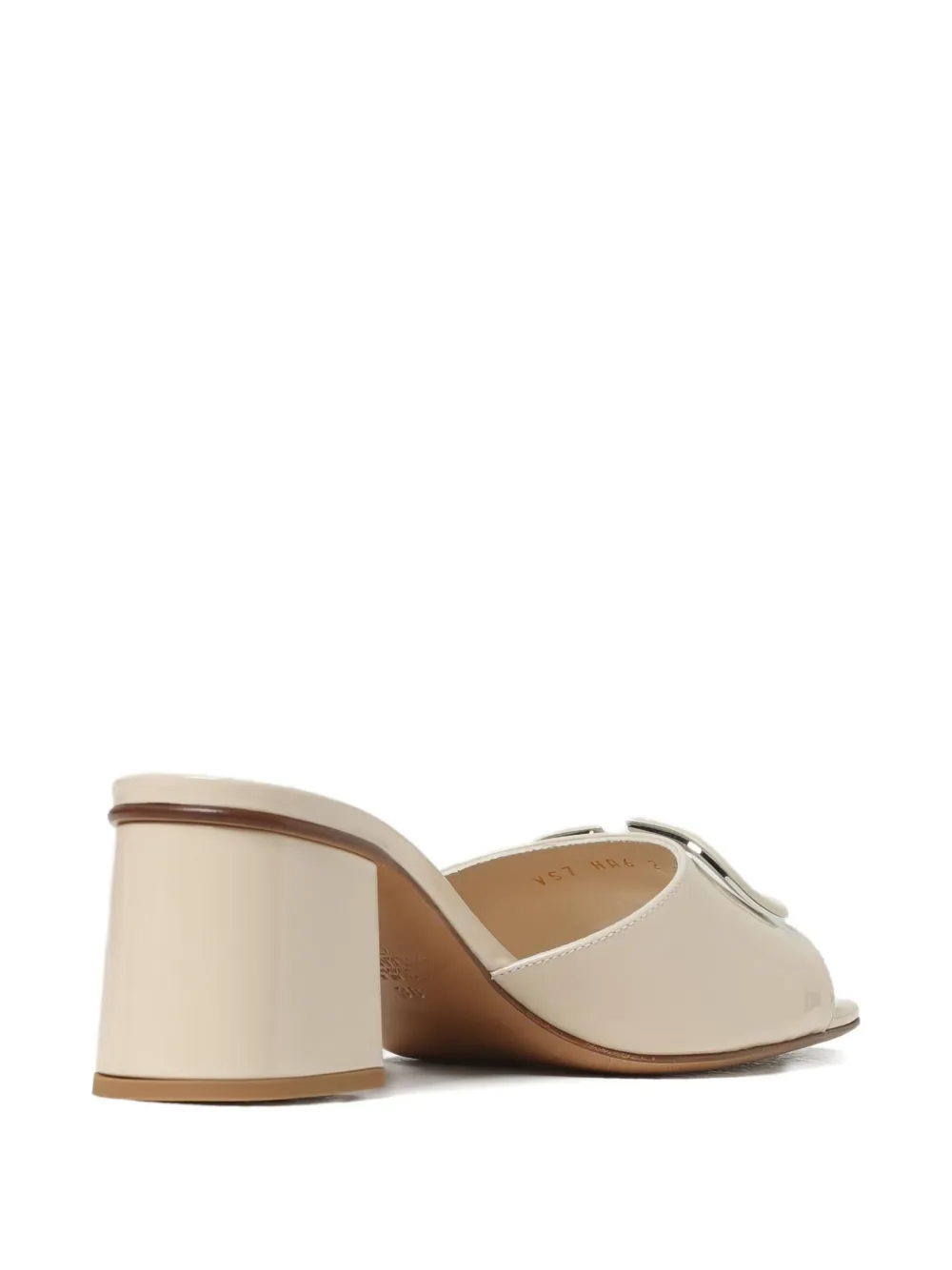 Valentino Garavani 60mm VLogo block-heel sandals Neutrals