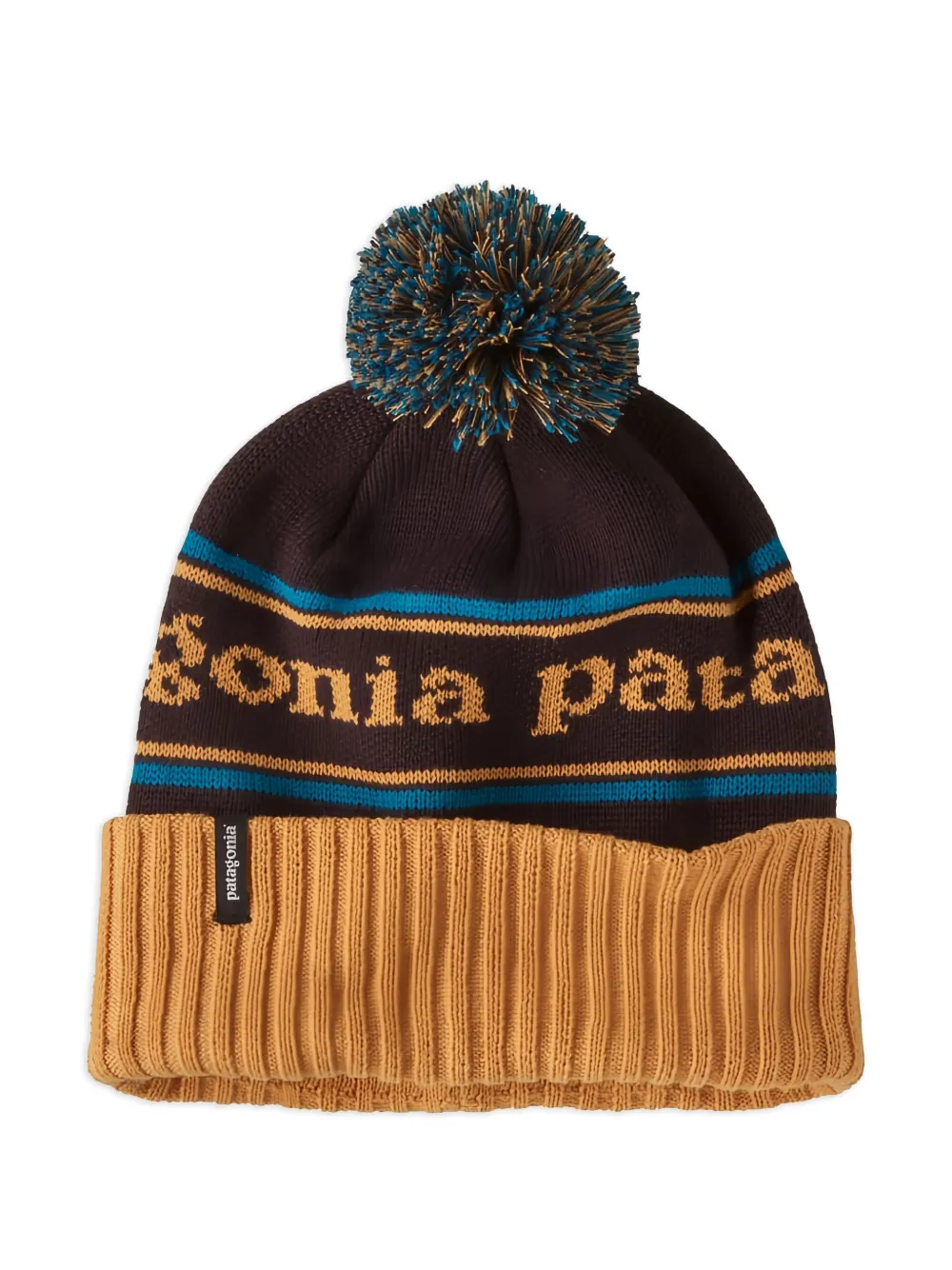 Patagonia logo-embroidered beanie hat | Brown | Image 1