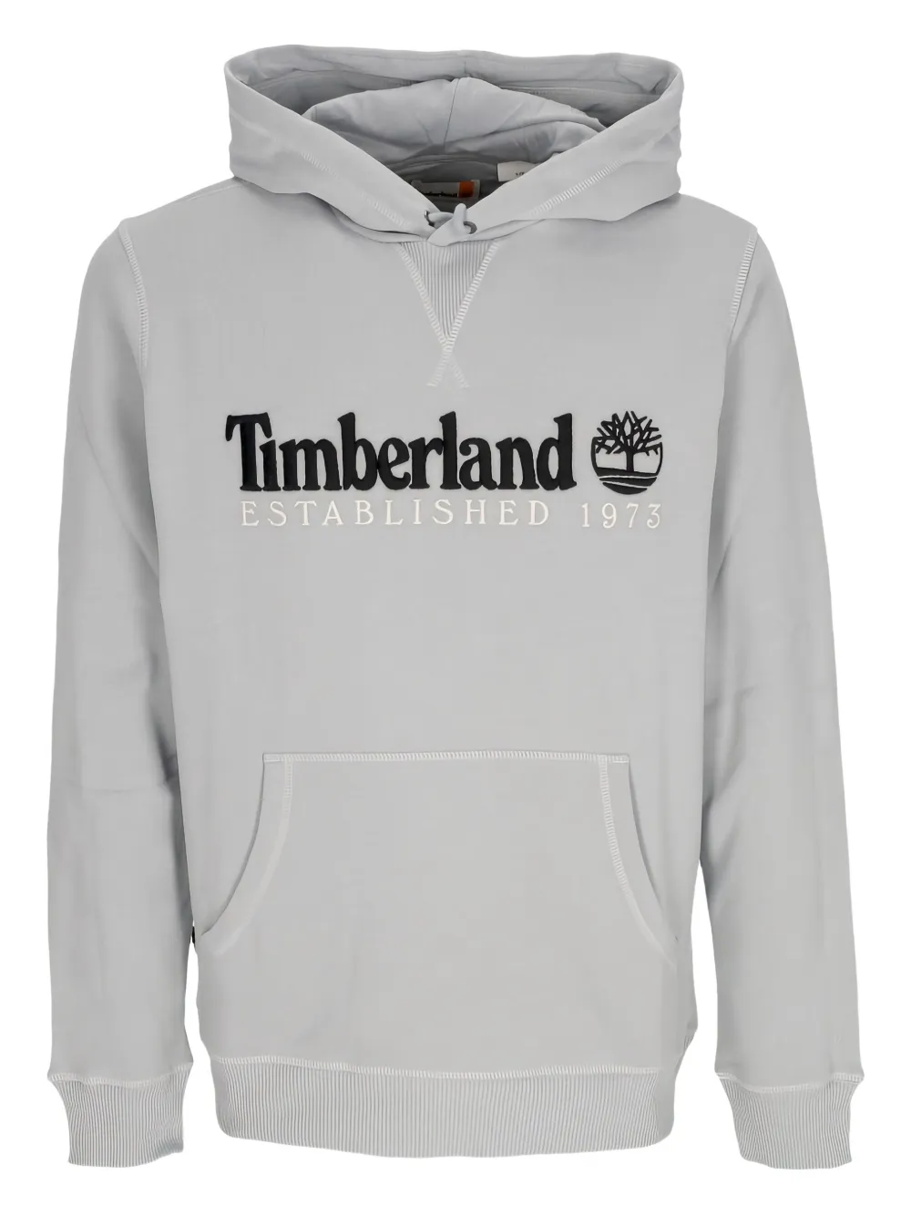 Timberland logo-embroidered hoodie Grijs