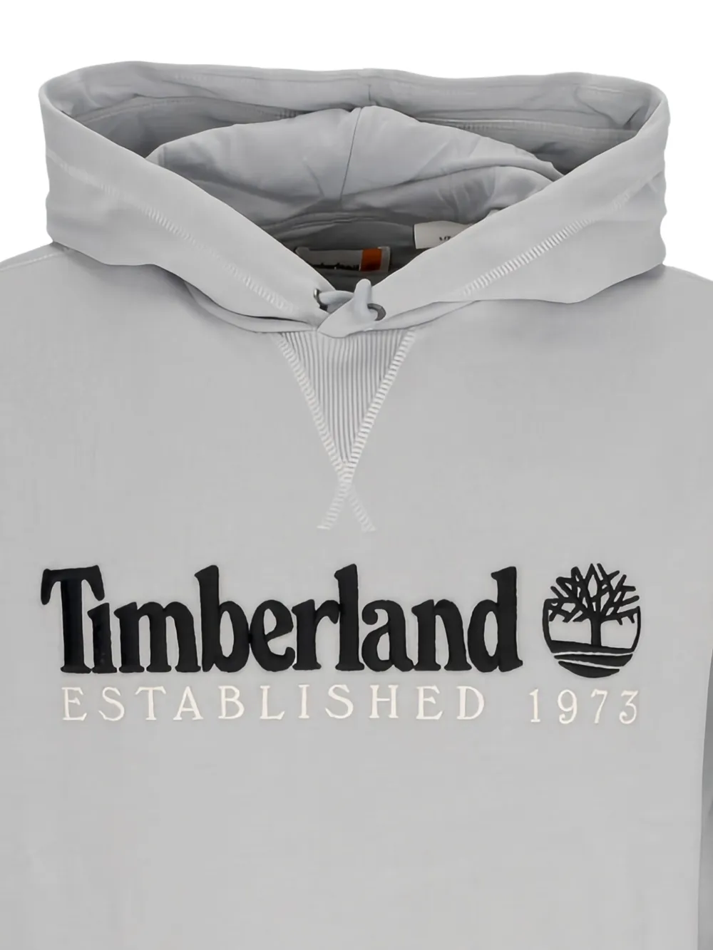 Timberland logo-embroidered hoodie Grijs