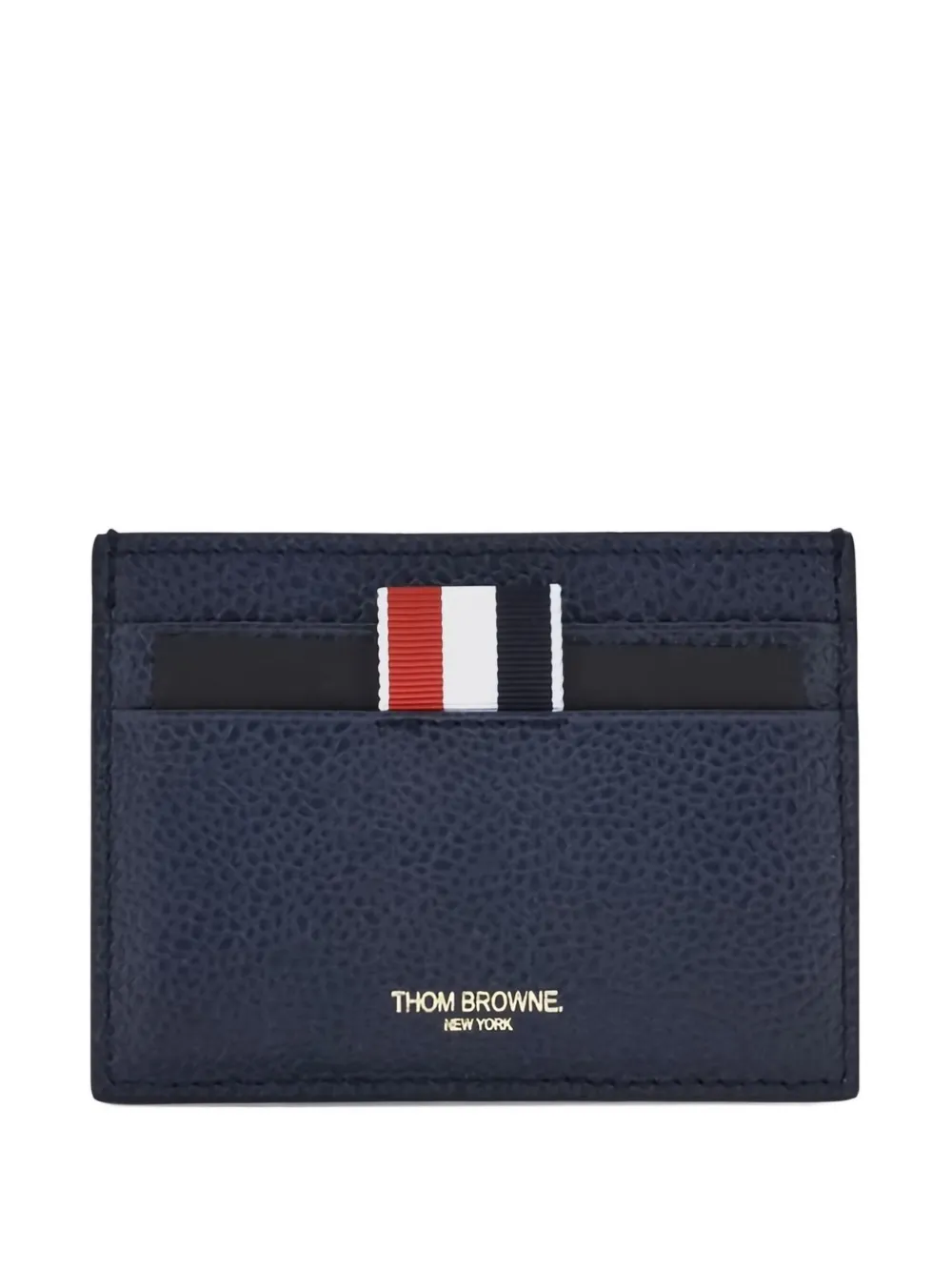 Thom Browne four-bar stripe cardholder Blauw