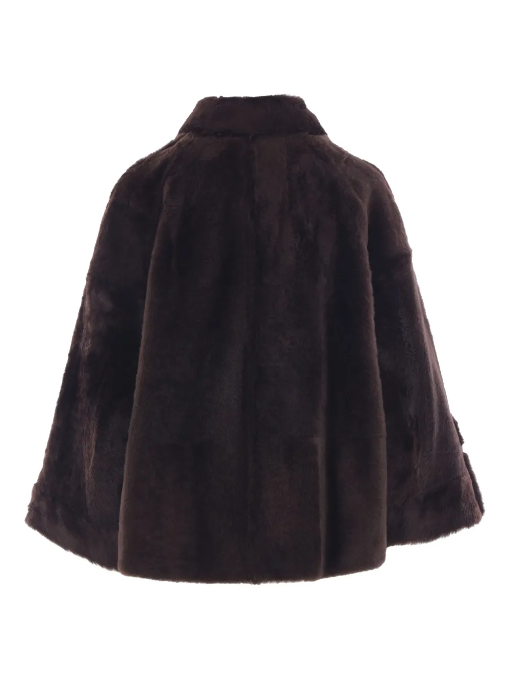 Brunello Cucinelli double-breasted leather coat Bruin