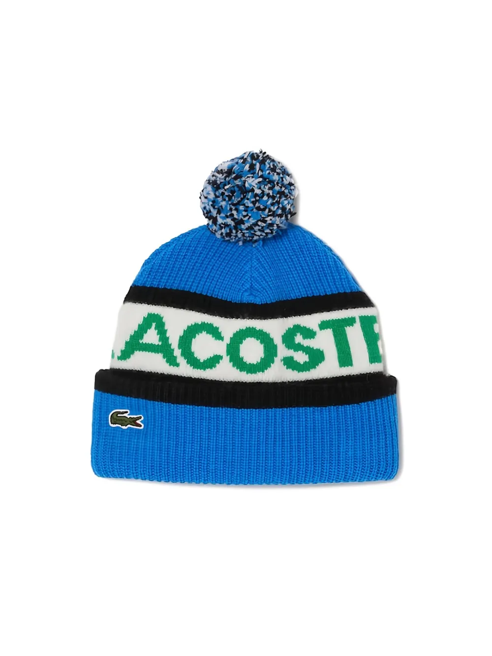 Lacoste Muts met logostreep en pompon Blauw