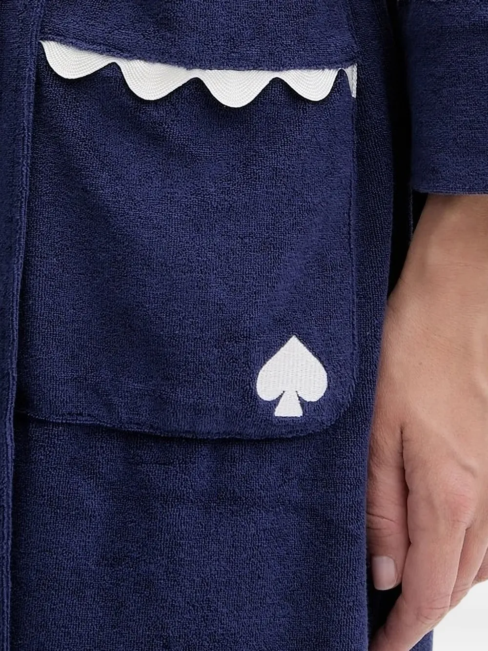 Kate Spade New York French Terry Short Robe In Blue