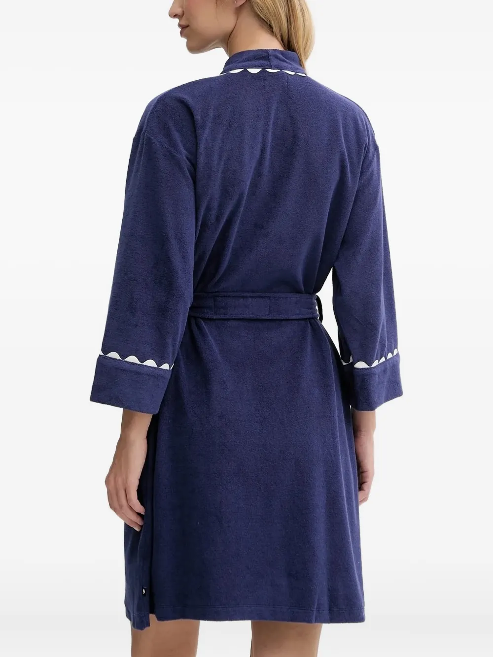 Kate Spade New York French Terry Short Robe In Blue