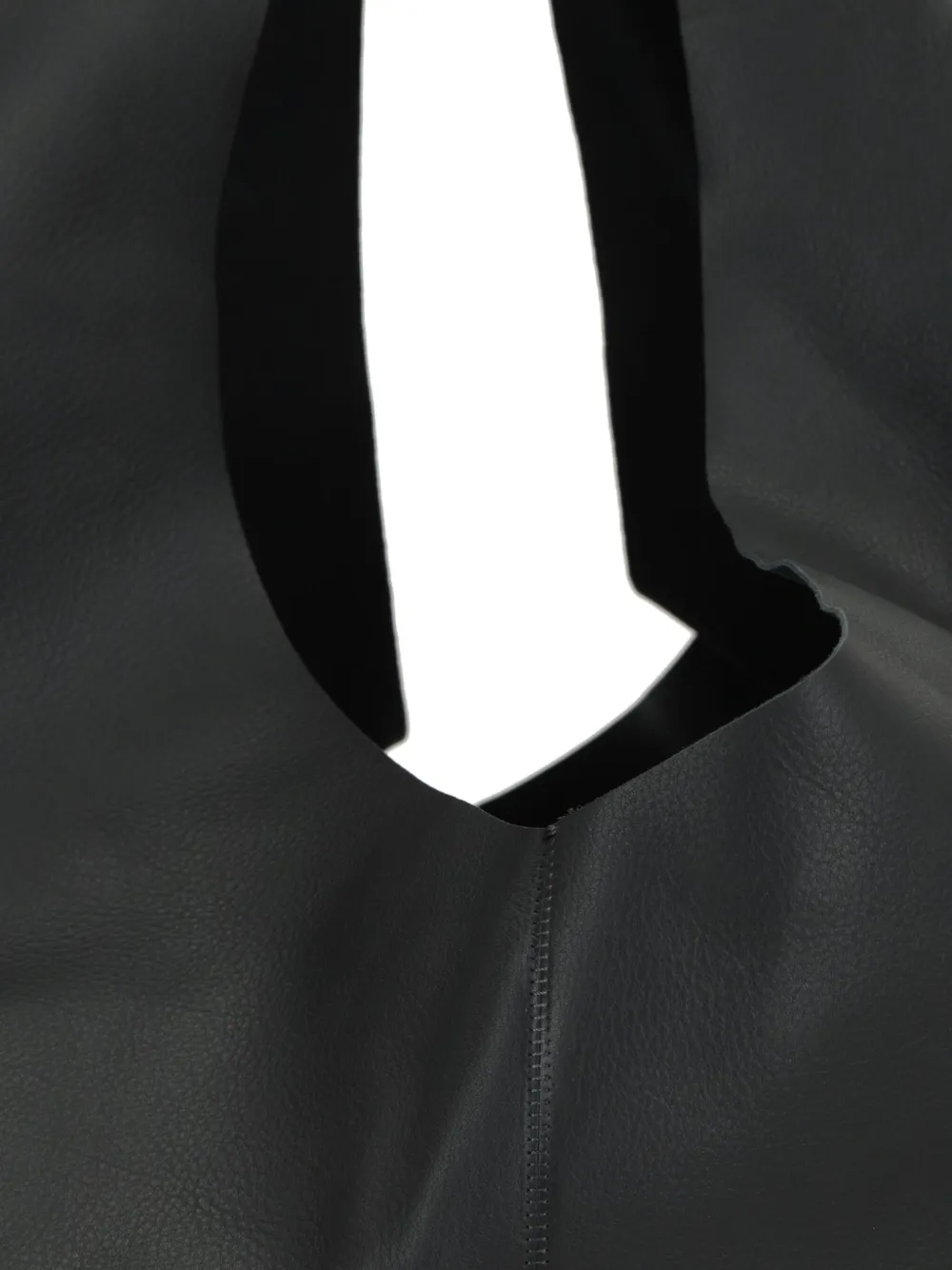 The Row Gathered Leather Shoulder Bag In Black
