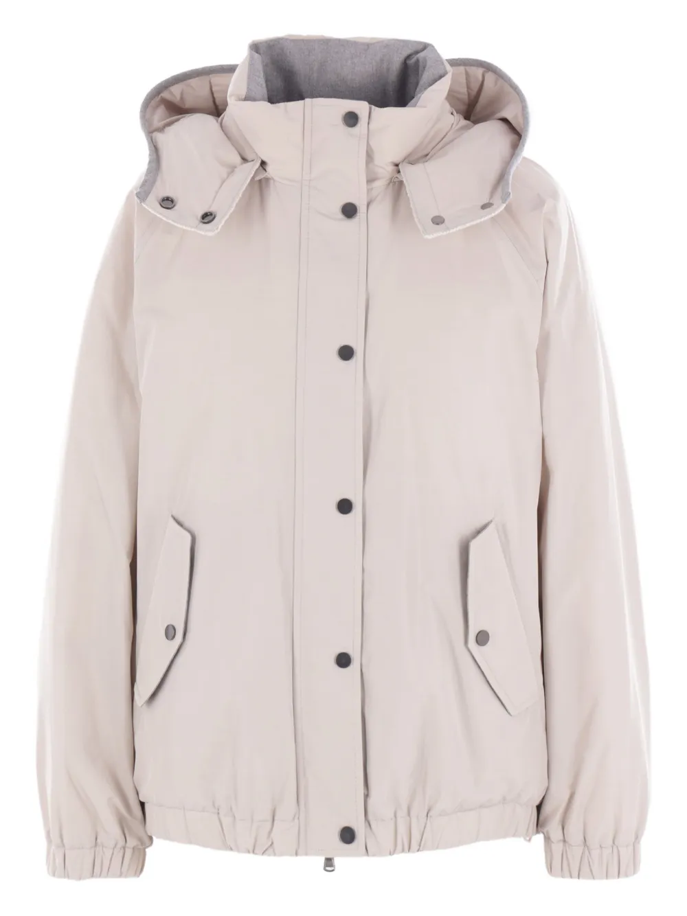 Brunello Cucinelli detachable-hood down jacket Roze