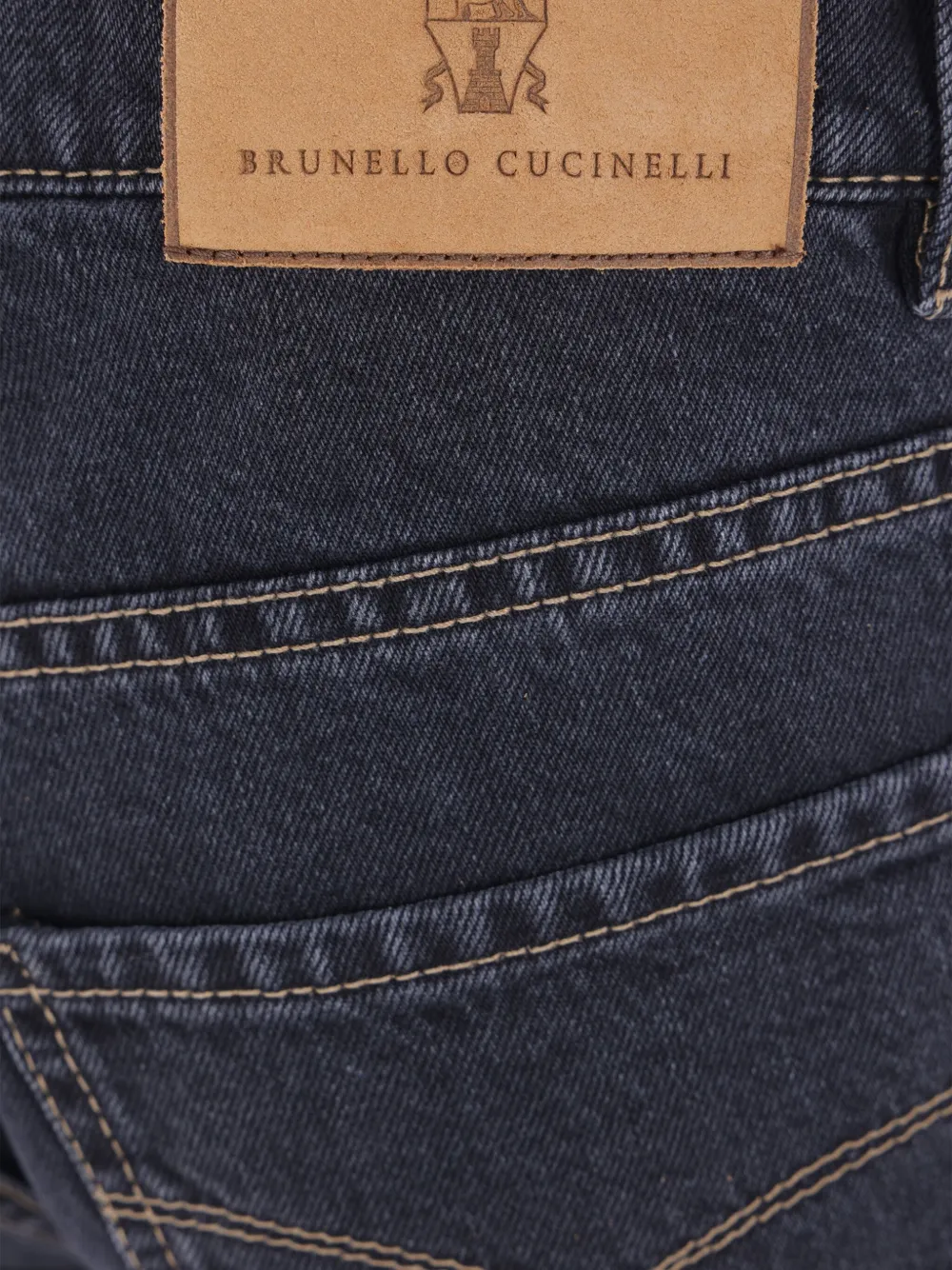 Brunello Cucinelli Jeans met geborduurd logo Blauw