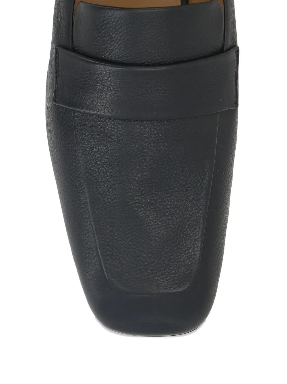 The Row leather penny loafers Black
