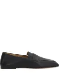 The Row leather penny loafers - Black
