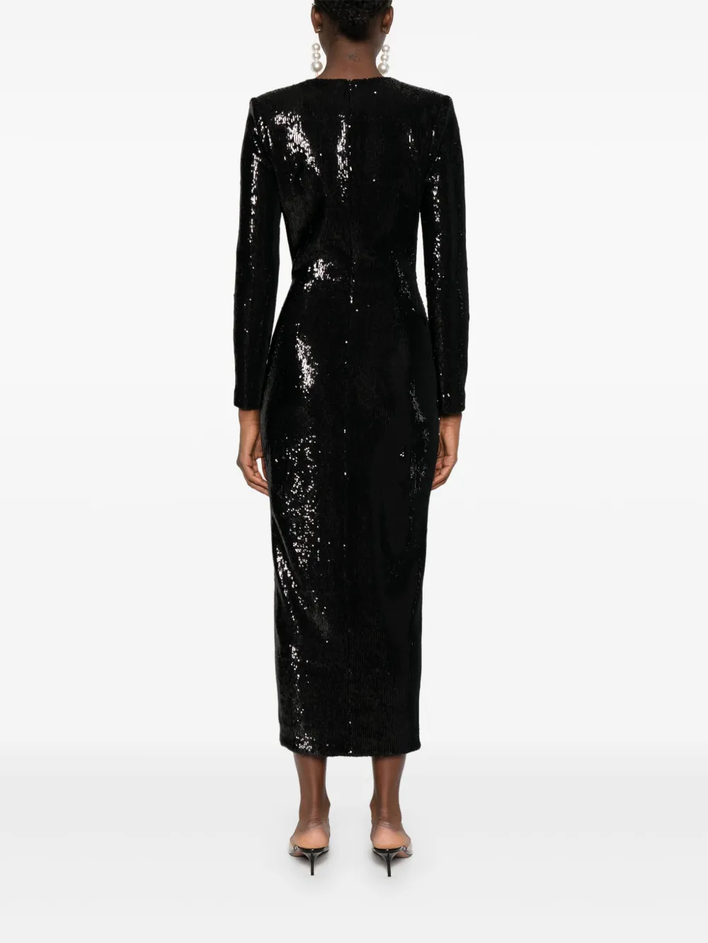 SILK LOVE & LACE Ivona jurk verfraaid met pailletten Zwart