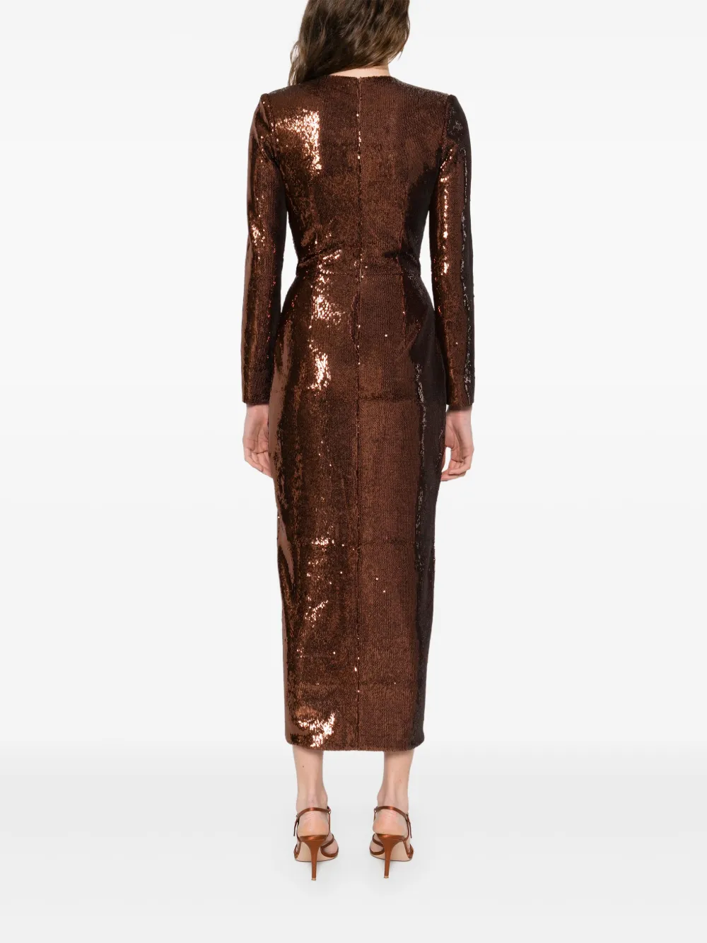 SILK LOVE & LACE Ivona jurk Bruin