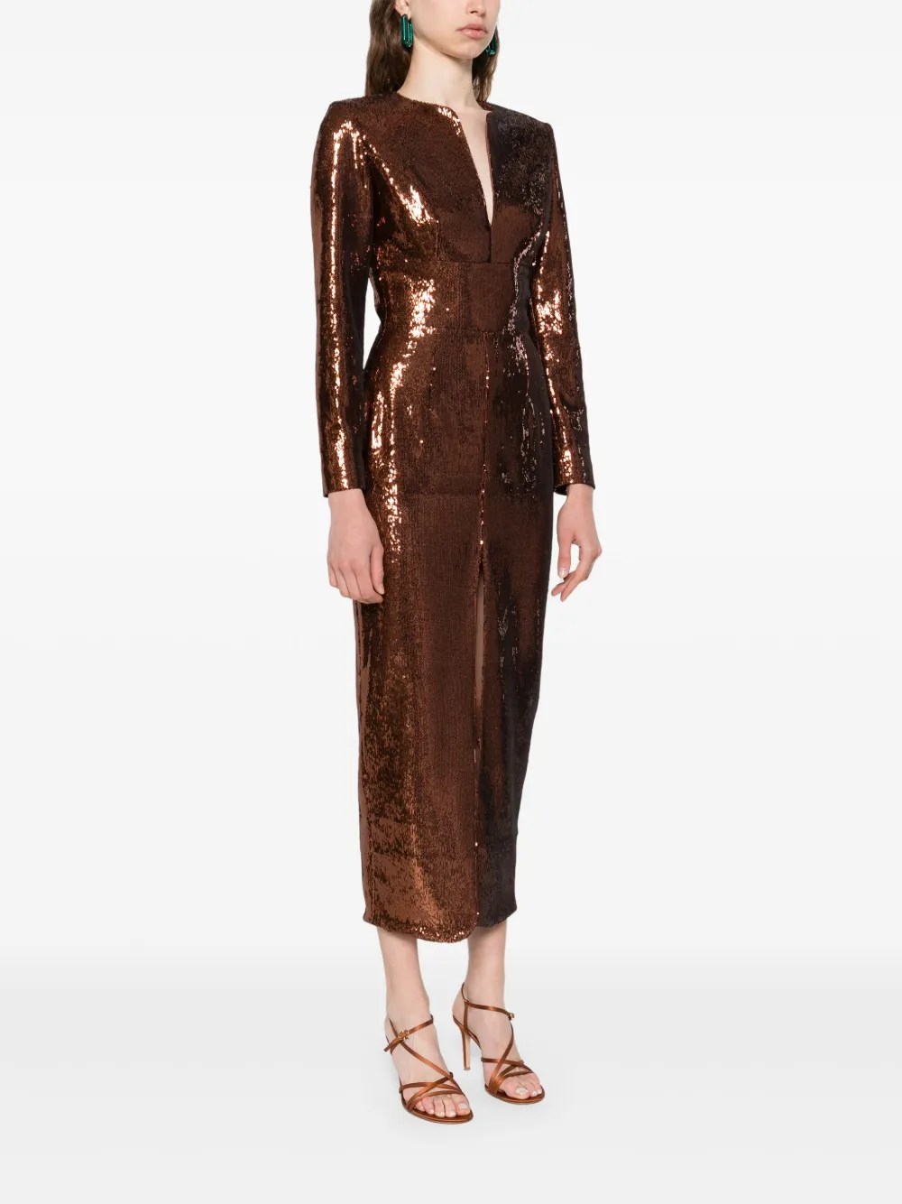 SILK LOVE & LACE Ivona jurk Bruin