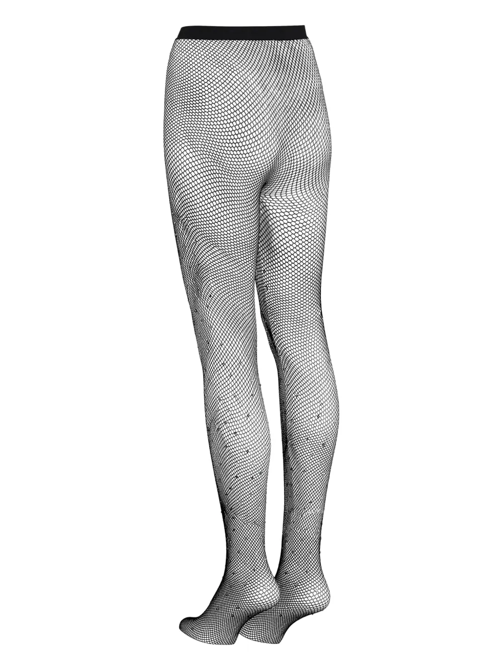 Karl Lagerfeld Visnet panty verfraaid met stras Zwart