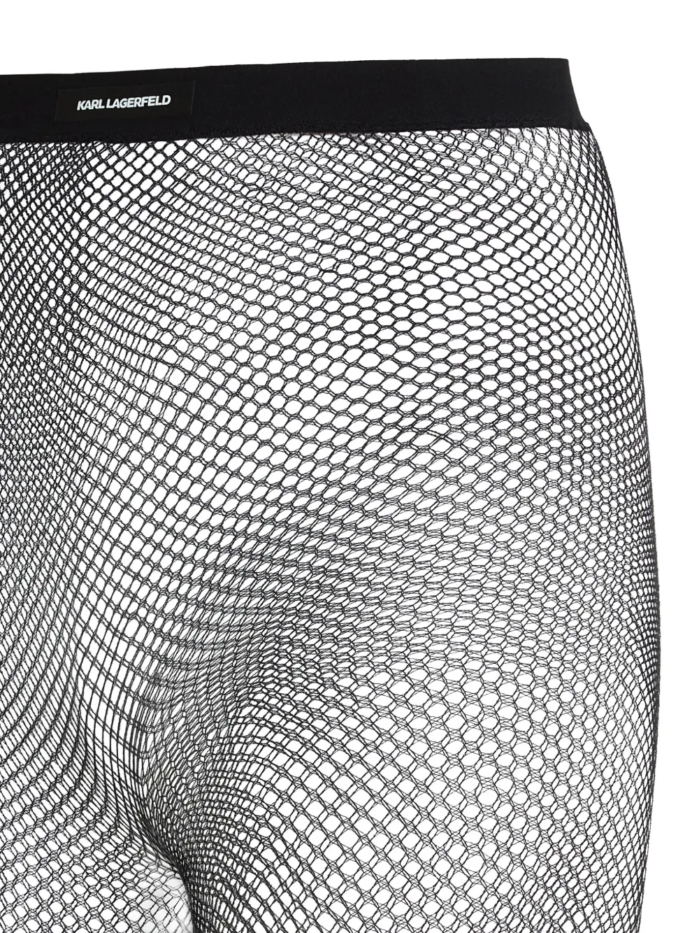Karl Lagerfeld Visnet panty verfraaid met stras Zwart