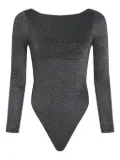 Karl Lagerfeld lurex long-sleeve body - Black