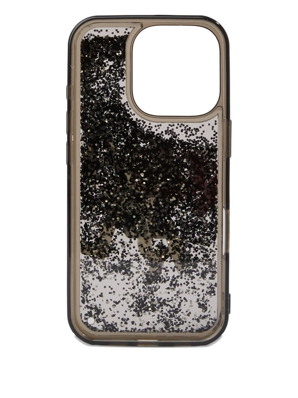 Karl Lagerfeld Choupette iPhone 16 Pro hoesje met glitters Zwart