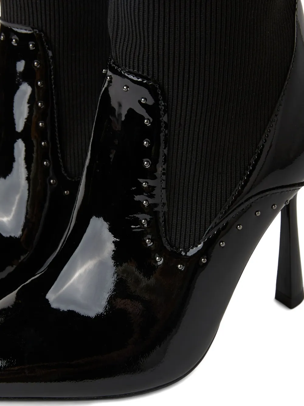 Karl Lagerfeld 100 mm knielaarzen met microstuds Zwart