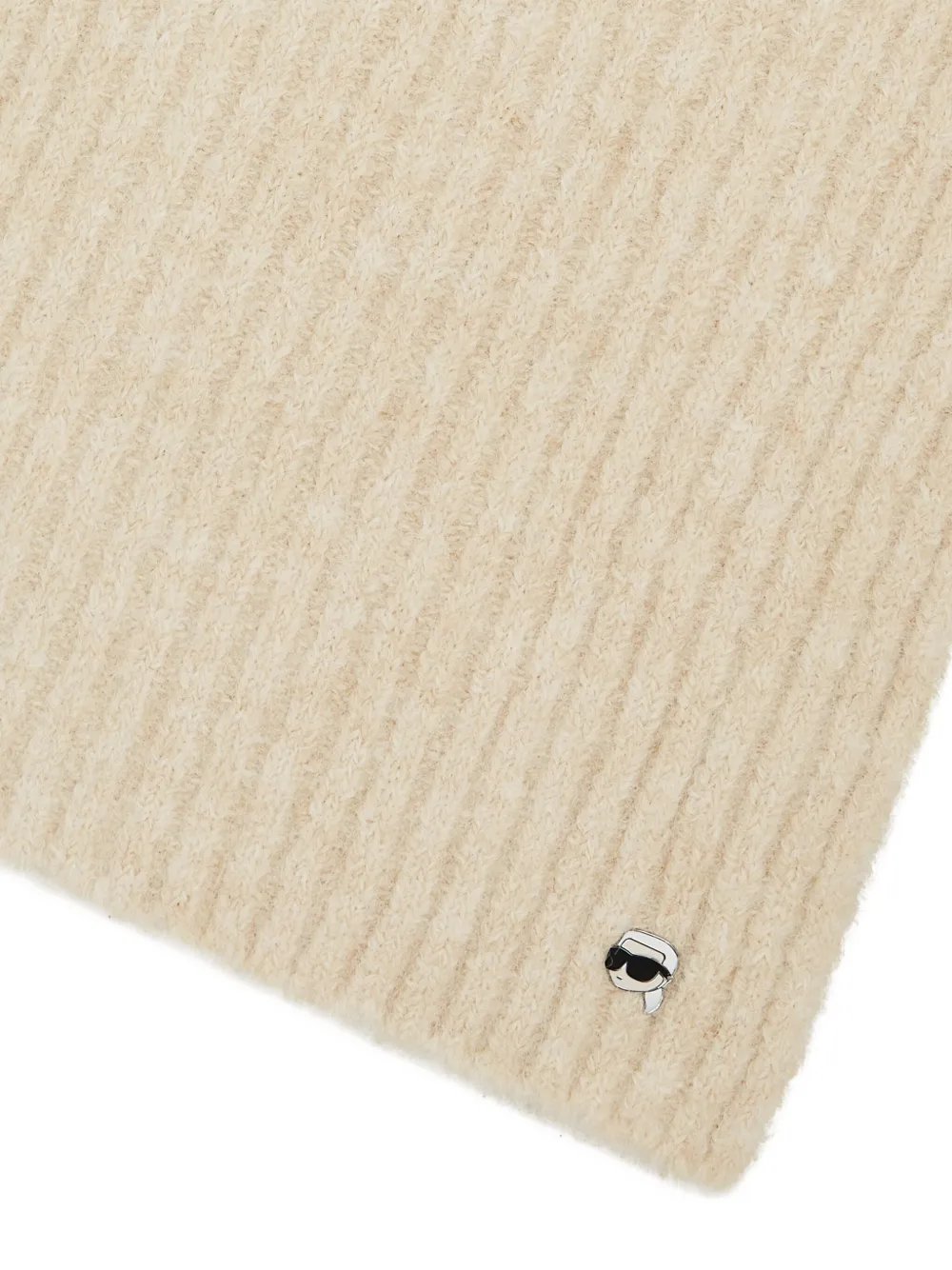 Karl Lagerfeld Geribbelde sjaal Beige