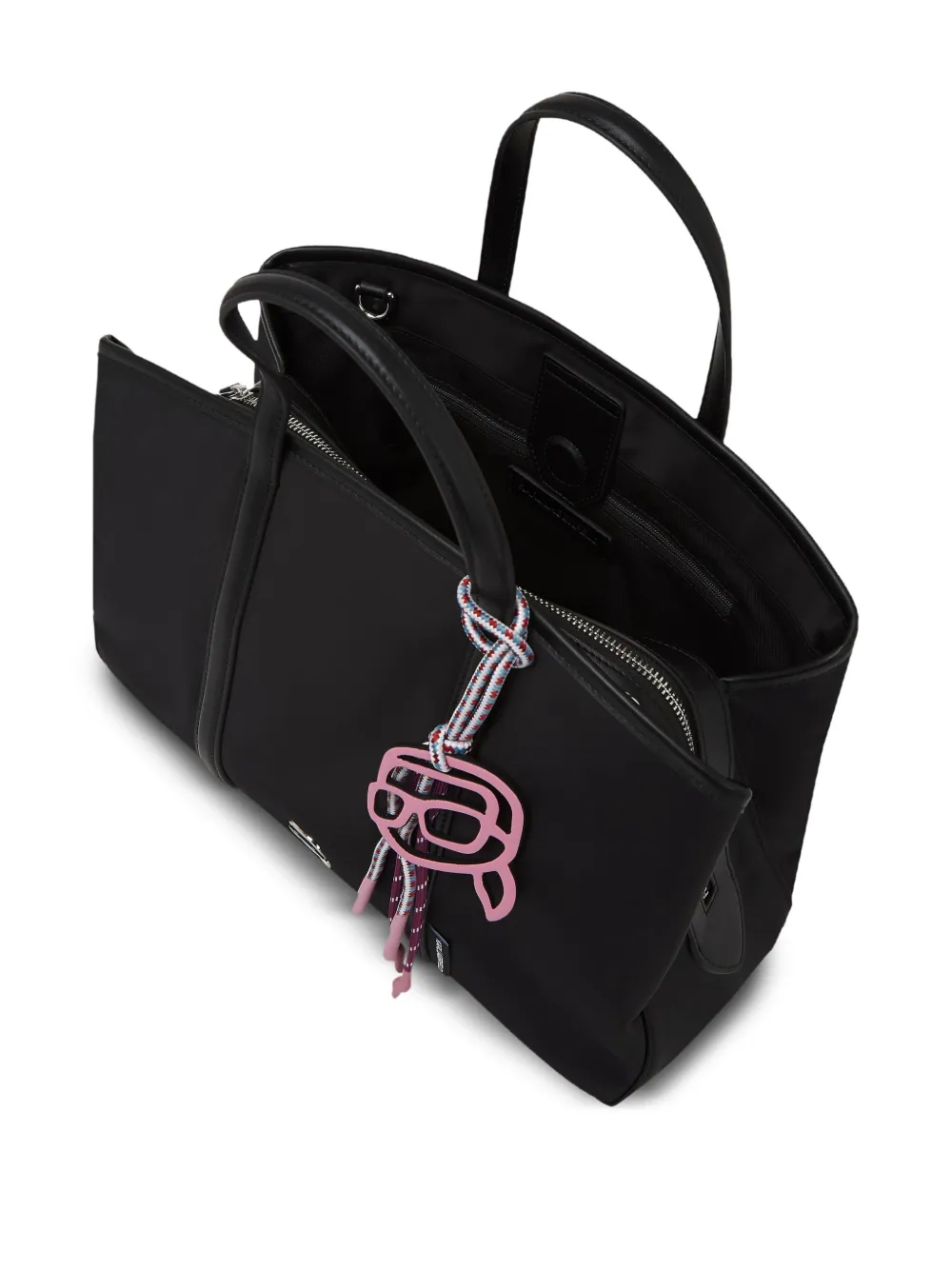 Karl Lagerfeld Ikon Detachable Satchel In Black